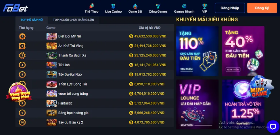 Giao diện ứng dụng qqq88 casino trên điện thoại